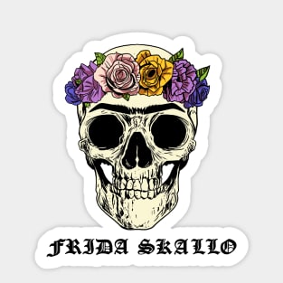 Frida Skallo - Frida Kahlo Sugar Skull Sticker